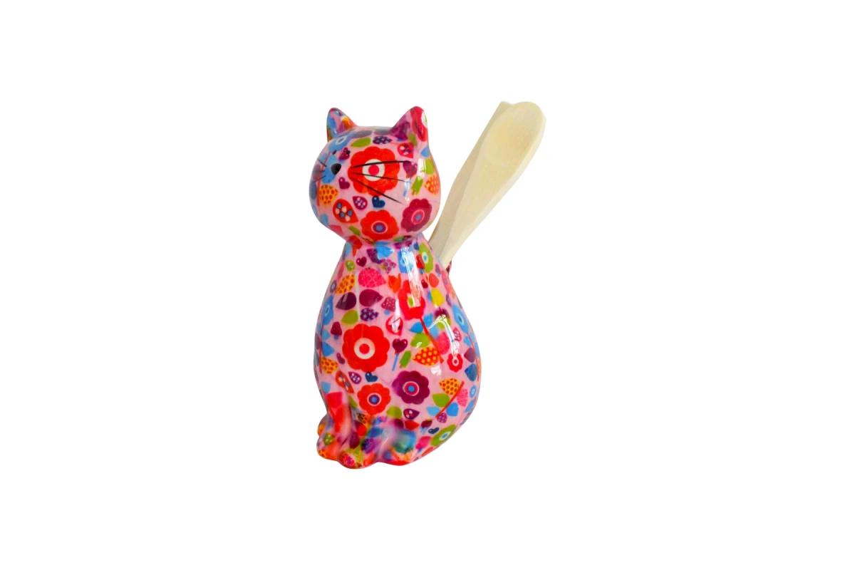 Caramel Pembe Kedi Kaşıklık