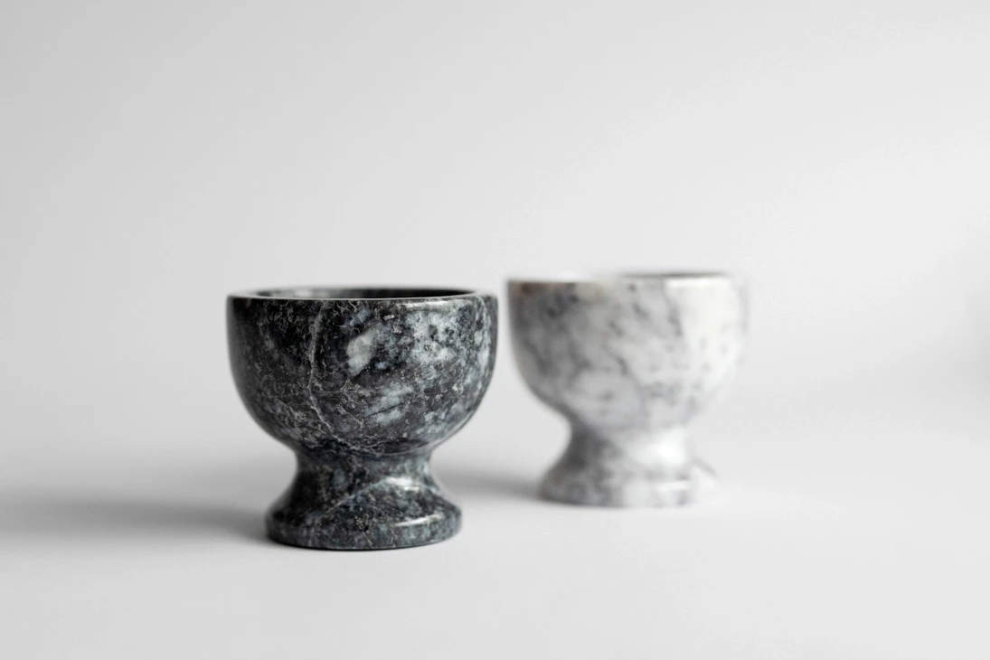 Deep Antrasit Mermer Ayaklı Kase