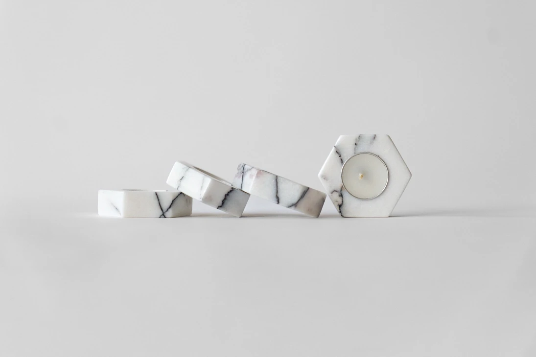 Dot 4lü Leylak Mermer Peçete Halkası