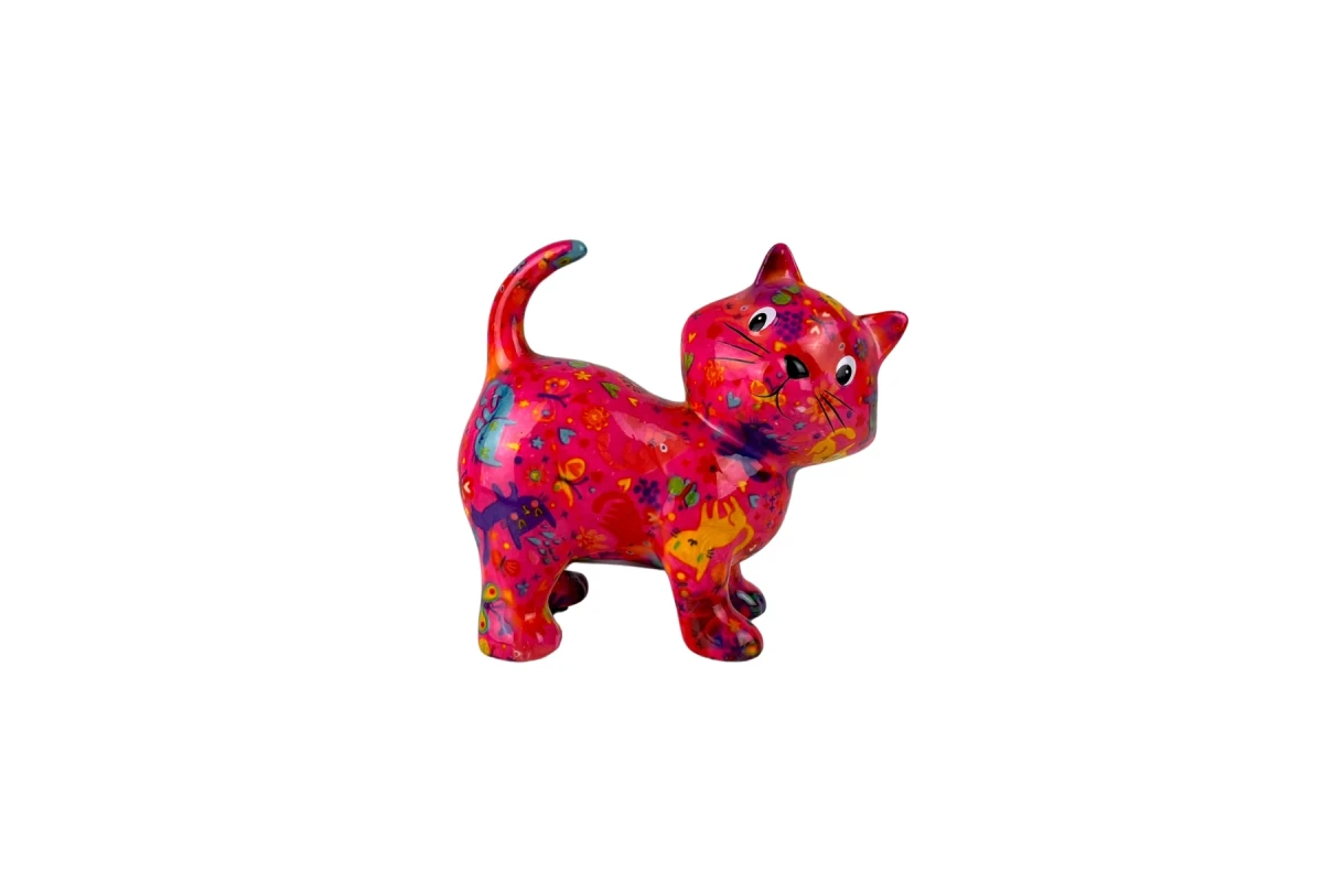 Kiki Koyu Pembe Kedi Kumbara