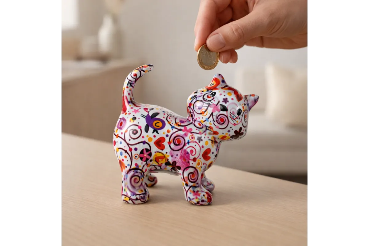 Kiki Beyaz Kedi Kumbara