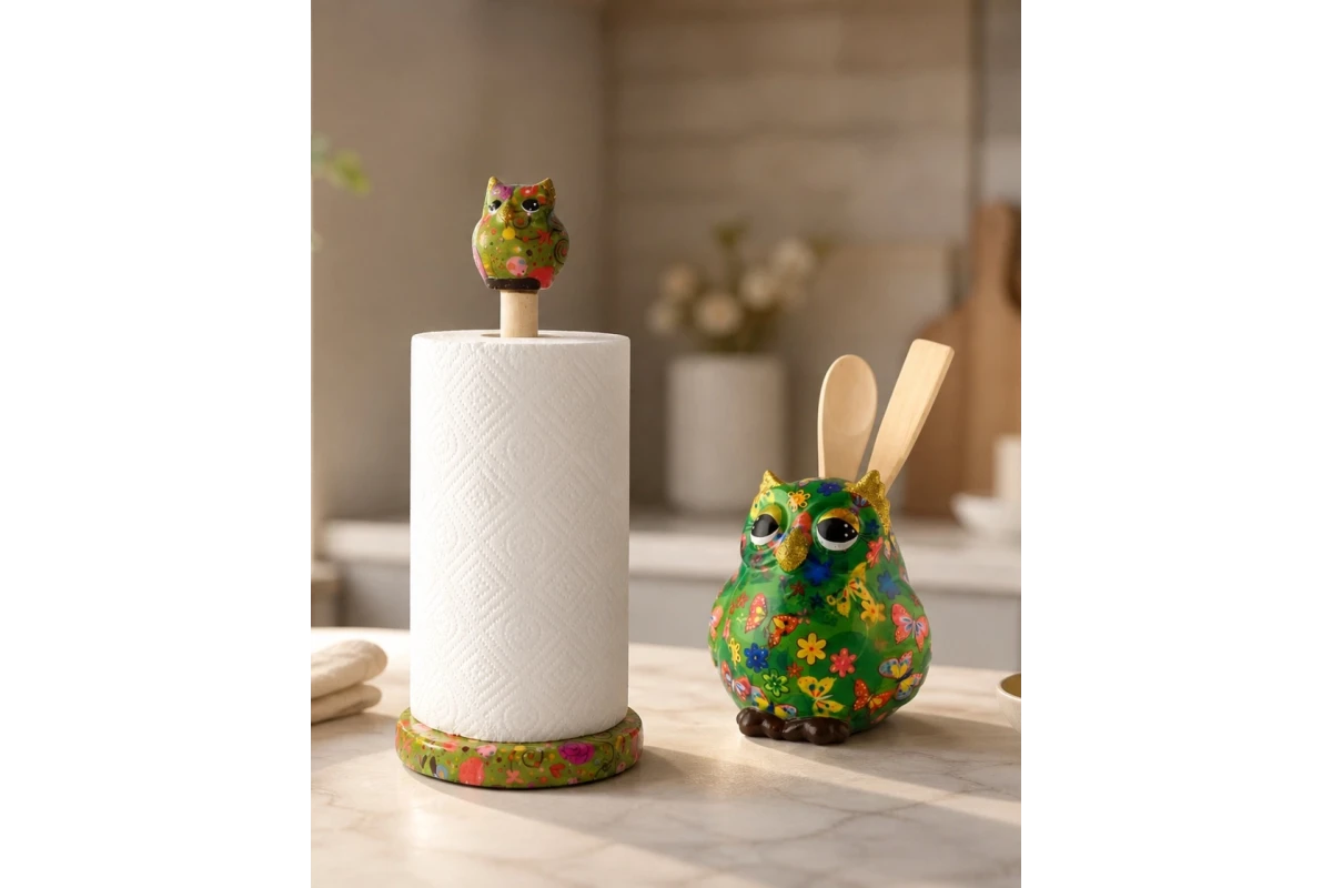 Olive Yeşil Baykuş Kaşıklık