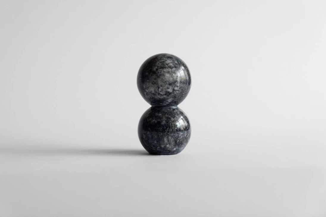 Bomb Antrasit Mermer Dekoratif Obje